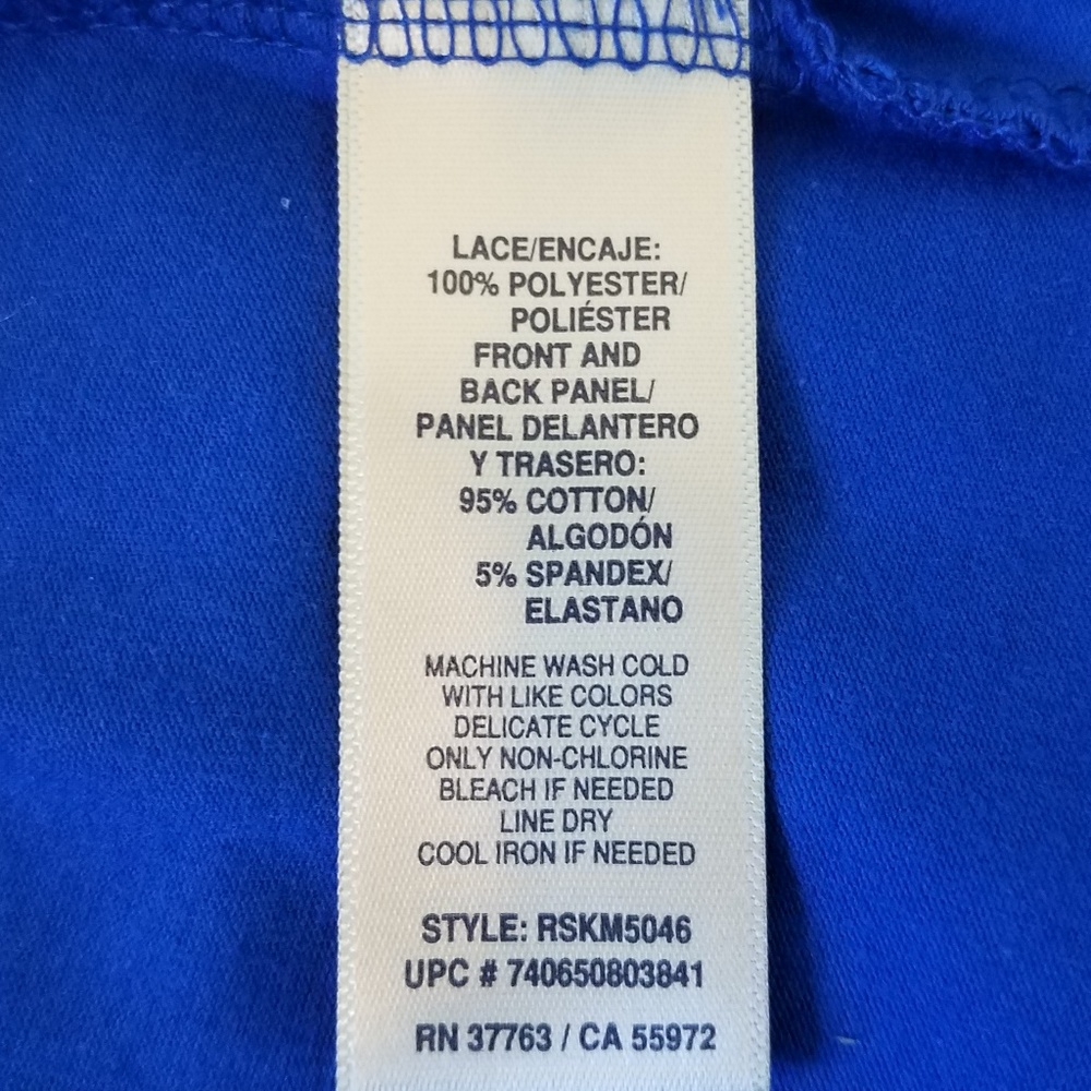 Rafaella Woman's Blue Crocheted Front Tank - Picture 4 of 6